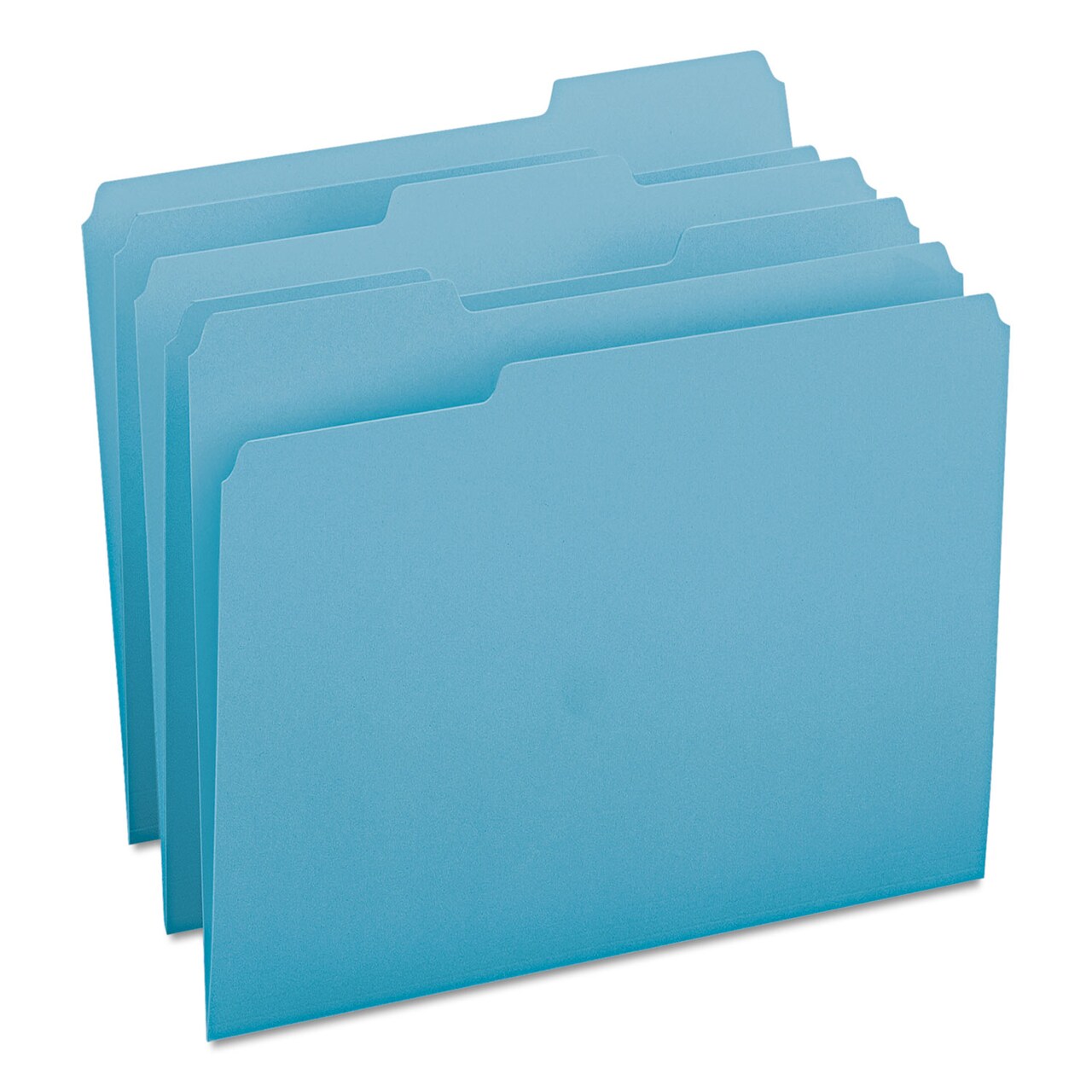 Smead Colored File Folders 1/3-Cut Tabs Letter Size Teal 100/Box